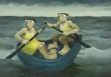 Different Strokes by Muriel Delahaye, oil on canvas, sold Nov 2025