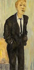 Teddy Boy by Glyn Morgan, oil on panel, sold Nov 2025