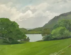 Across the Lake by Maurice Cockrill, 1983, oil on canvas, sold Nov 2025