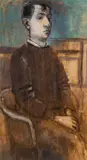 Possibly a self by Ernest Zobole, oil on card, sold Nov 2025