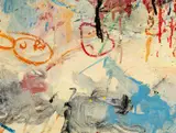 Skyscape, Pink & Blue by Neale Howells, mixed media on wood, sold Nov 2025