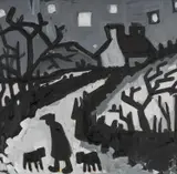 Untitled by Karl Davies, 2010, oil on board, sold Nov 2025