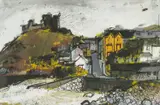 Criccieth Castle by Selwyn Jones, gouache, sold Nov 2025