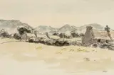 Untitled by Kyffin Williams, watercolour and pencil, sold Nov 2025