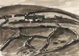Untitled by Kyffin Williams, ink & wash, sold Nov 2025