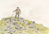 Large by Kyffin Williams, watercolour and pencil, sold Nov 2025