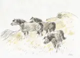 Untitled by Kyffin Williams, watercolour & pencil, sold Nov 2025