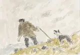 Untitled by Kyffin Williams, pencil and watercolour, sold Nov 2025