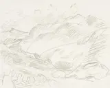 Wales by Kyffin Williams, pencil on paper, offered Nov 2025