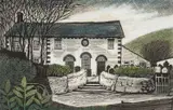 Welsh Chapel by Ogwyn Davies, 1994, acrylic and print, sold Nov 2025