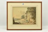 A river landscape by William Payne, watercolour on paper, sold Jun 2023