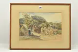 Farm yard, serk by Paul Jacob Naftel, 1872, watercolour on paper, offered Jun 2023