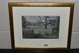 The temple wood fox by Robin Furness, gouache on paper, sold Jun 2023