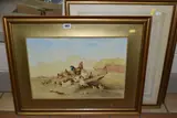 A farmyard scene with chickens by Frederick E. Valter, 1924, watercolour on paper, sold Jun 2023