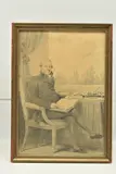 An early 19th century portrait of a gentleman by Henry Eldridge, 1805, pencil on paper, sold May 2023