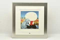 With child by Mackenzie Thorpe, print, sold May 2023