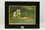 Watching and waiting by Cuthbert Edmund Swan, oil on board, sold May 2023