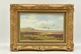 Head on - red grouse by Colin W. Burns, oil on board, sold May 2023