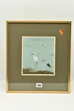 Wading birds by Alan M. Hunt, watercolour, sold May 2023