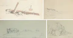 Study of an anchor by Edward Duncan, 1851, pencil, offered Mar 2023