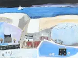 Dorset Landscape Signed and dated 99 ANNA MACMIAHACHAIN by Anna Macmiadhachain, Acrylic on board, sold Dec 2022