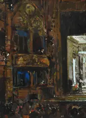 Evening of La Boheme at the English National Opera by Tom Coates, Oil on canvas, sold Dec 2022