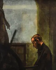 Hercules Signed by Christopher Thompson, Oil on canvas, sold Dec 2022