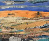 Landscape composition Signed Colonna by Marzia Colonna Mrbs, Collage and mixed media, sold Dec 2022
