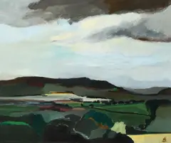 Passing Cloud Signed with monogram by Ben Levene, Oil on board, sold Dec 2022