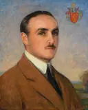 Portrait of Captain Arthur George Coningsby Capell by Charles Buchel, Oil on board, sold Dec 2022