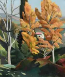 Extensive landscape with trees and a cottage Signed L NEILLOT by Louis Neillot, Oil on canvas, sold Dec 2022