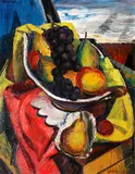 'Still life of fruit' by James Stroudley, circa 1950, oil on board, sold Dec 2014