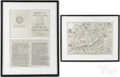 and wash on paper Anecdotal Guide to the History of the Arts Council Collection (two works) by Adam Dant, ink, offered Jun 2024