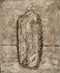 Megalithe by Loic Le Groumellec, 1987, oil and lacquer on canvas, sold Sep 2025