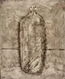 Megalithe by Loic Le Groumellec, 1987, oil and lacquer on canvas, sold Sep 2025