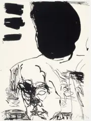 Self-portrait by Mike Parr, 1994, lithograph, sold Sep 2025