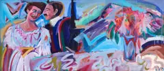 Melting moments by Vicki Varvaressos, 1979, oil on canvas, offered Sep 2025
