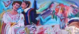 Melting moments by Vicki Varvaressos, 1979, oil on canvas, offered Sep 2025