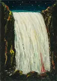 Waterfall by Peter Booth, 1992, oil on canvas, sold Dec 2025