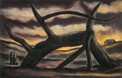 The strange tee by Peter Booth, 1983, pastel on paper, sold Dec 2025
