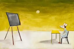 Schoolgirl by Noel McKenna, 1992, oil on plywood, sold Dec 2025