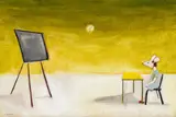 Schoolgirl by Noel McKenna, 1992, oil on plywood, sold Dec 2025