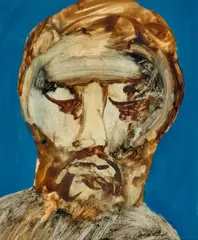 Head by Sidney Nolan, c.1955 – 56, oil on paper, sold Dec 2025