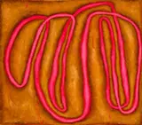 Untitled by Ildiko Kovacs, 1999, oil on card on linen on plywood, sold Dec 2025