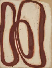 Untitled by Ildiko Kovacs, 1998, oil on card on linen on plywood, sold Dec 2025