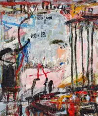 Interforce 3 by Ann Thomson, 1993 – 94, oil on board, sold Dec 2025
