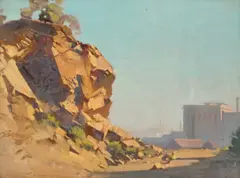 Richmond rock by Ernest Buckmaster, 1928, oil on canvas, offered Dec 2025