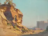Richmond rock by Ernest Buckmaster, 1928, oil on canvas, offered Dec 2025