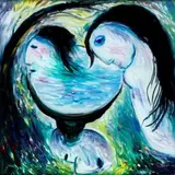 Romeo and Juliet by Arthur Boyd, c.1963 – 64, oil on glass, offered May 2026