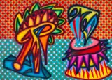 Neocummgii by Howard Arkley, 1984, also known as Stapelia-Peduncle synthetic polymer paint on paper, sold May 2026